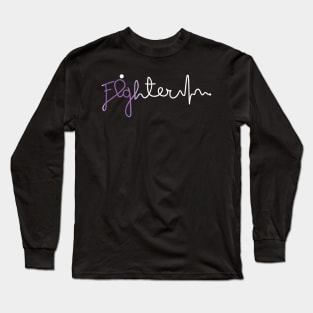 Fighter- Alzheimers Gifts Alzheimers Awareness Long Sleeve T-Shirt